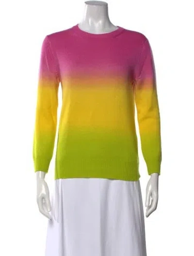 Pre-owned Ralph Lauren Cashmere Colorblock Pattern Sweater In Pink