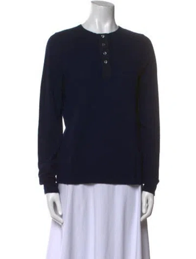 Pre-owned Ralph Lauren Cashmere Crew Neck Sweater In Blue