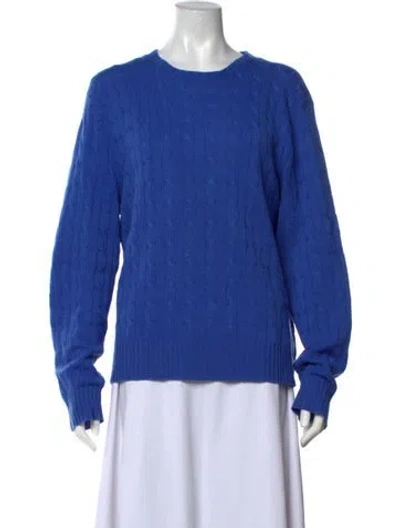 Pre-owned Ralph Lauren Cashmere Crew Neck Sweater In Blue