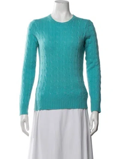 Pre-owned Ralph Lauren Cashmere Crew Neck Sweater In Blue