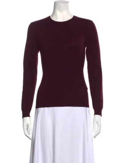 Pre-owned Ralph Lauren Cashmere Crew Neck Sweater In Burgundy