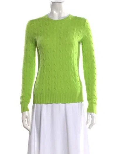 Pre-owned Ralph Lauren Cashmere Crew Neck Sweater In Green