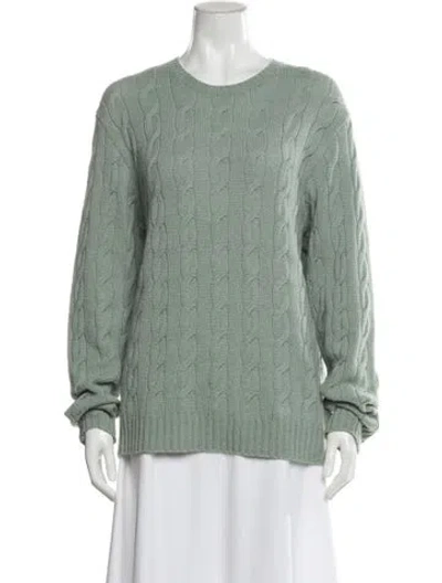 Pre-owned Ralph Lauren Cashmere Crew Neck Sweater In Green