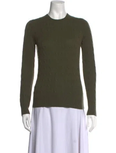 Pre-owned Ralph Lauren Cashmere Crew Neck Sweater In Green