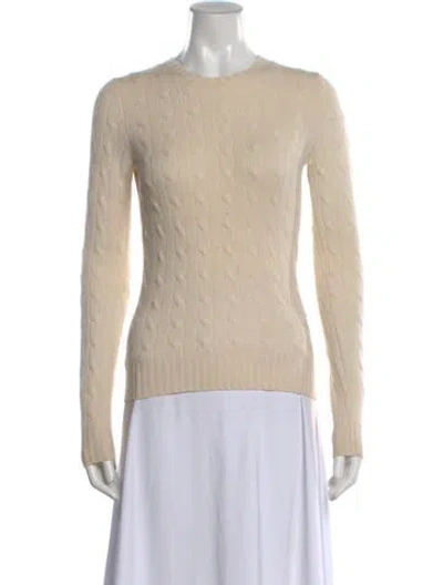 Pre-owned Ralph Lauren Cashmere Crew Neck Sweater In Neutral