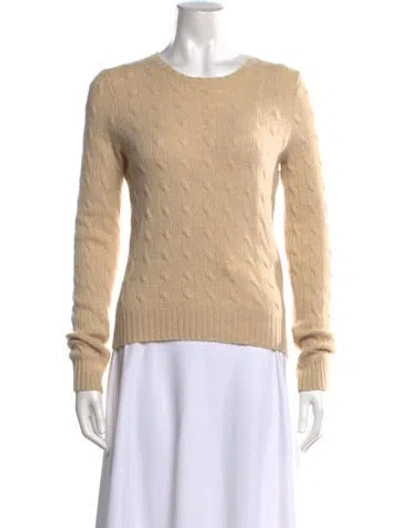 Pre-owned Ralph Lauren Cashmere Crew Neck Sweater In Neutral