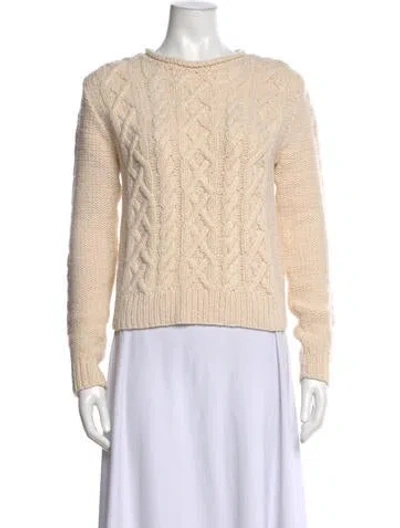 Pre-owned Ralph Lauren Cashmere Crew Neck Sweater In Neutrals