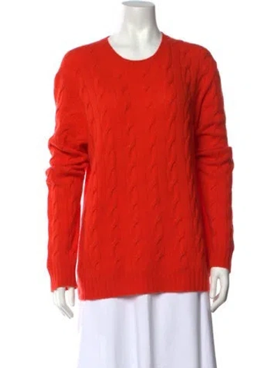 Pre-owned Ralph Lauren Cashmere Crew Neck Sweater In Orange