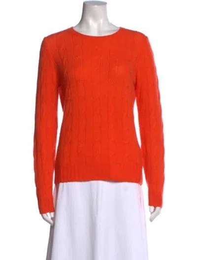 Pre-owned Ralph Lauren Cashmere Crew Neck Sweater In Orange