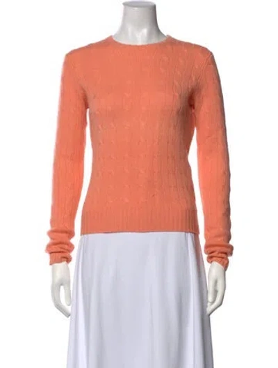 Pre-owned Ralph Lauren Cashmere Crew Neck Sweater In Orange