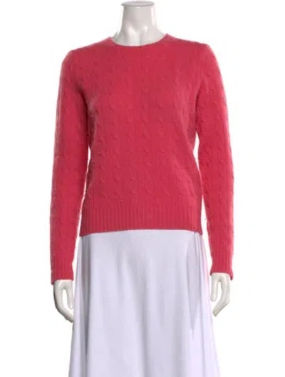 Pre-owned Ralph Lauren Cashmere Crew Neck Sweater In Pink
