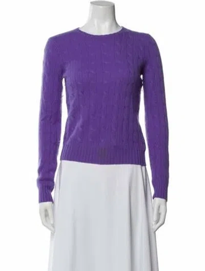 Pre-owned Ralph Lauren Cashmere Crew Neck Sweater In Purple