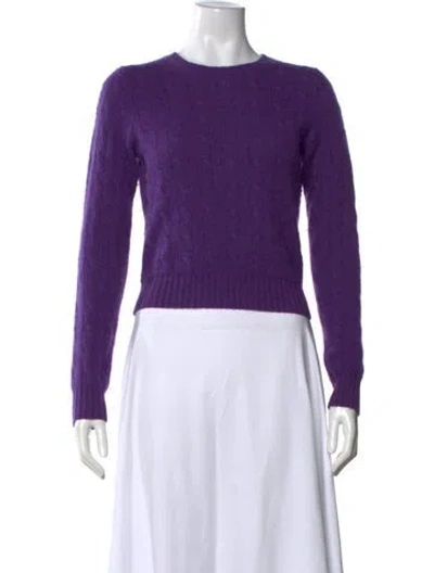 Pre-owned Ralph Lauren Cashmere Crew Neck Sweater In Purple