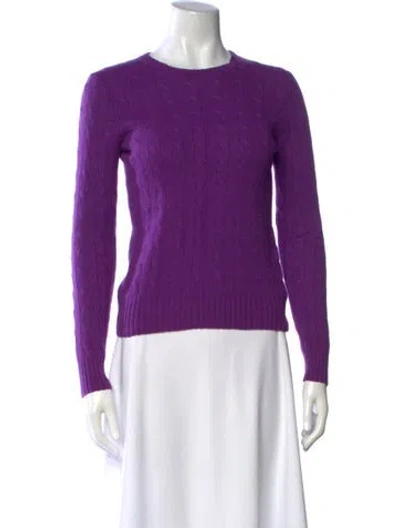 Pre-owned Ralph Lauren Cashmere Crew Neck Sweater In Purple
