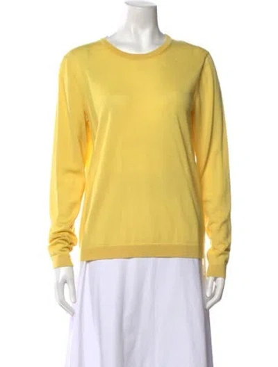 Pre-owned Ralph Lauren Cashmere Crew Neck Sweater In Yellow