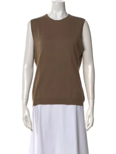 Pre-owned Ralph Lauren Cashmere Crew Neck Top In Brown