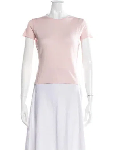 Pre-owned Ralph Lauren Cashmere Crew Neck T-shirt In Pink