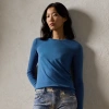 Ralph Lauren Cashmere Crewneck Sweater In Antique Blue