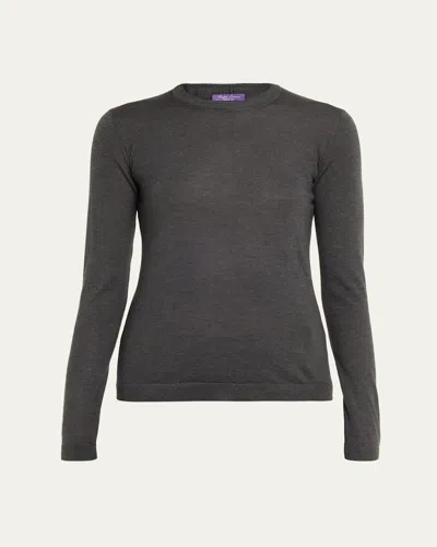 Ralph Lauren Cashmere Crewneck Sweater In Black