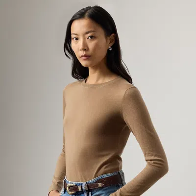 Ralph Lauren Cashmere Crewneck Sweater In Lux Camel In Neutral