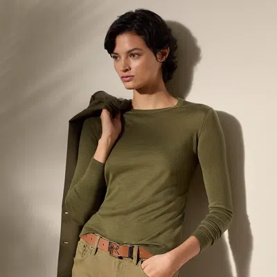 Polo Ralph Lauren Cashmere Crewneck Sweater In Moss
