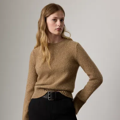 Ralph Lauren Cashmere Donegal Crewneck Sweater In Brown