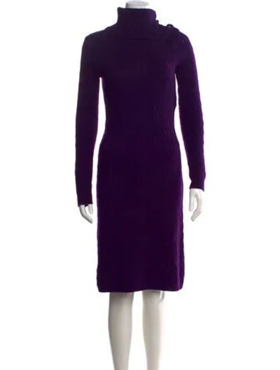 Pre-owned Ralph Lauren Cashmere Dress In Purple