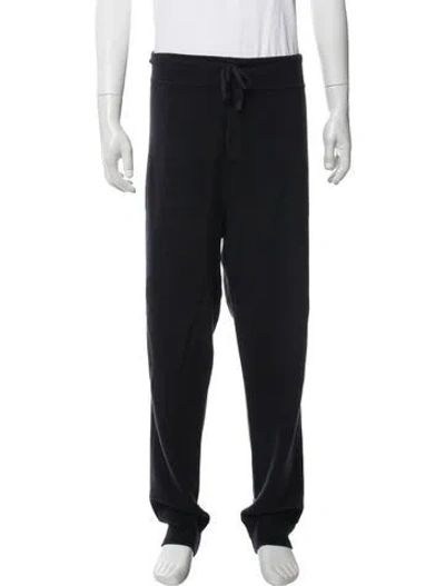 Pre-owned Ralph Lauren Cashmere Embroidered Accent Lounge Bottoms In Blue