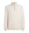 Ralph Lauren Cashmere Half-zip Sweater In Neutral