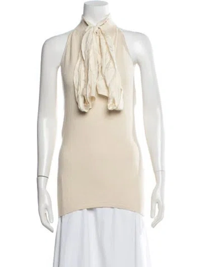 Pre-owned Ralph Lauren Cashmere Halterneck Sweater In Neutral