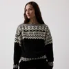 Ralph Lauren Geometric-pattern Crew-neck Sweater In Black