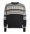 Ralph Lauren Intarsia Cashmere Sweater In Black