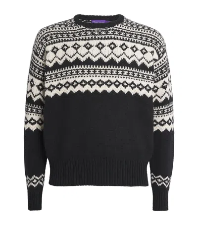 RALPH LAUREN CASHMERE JACQUARD SWEATER
