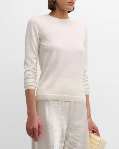 Polo Ralph Lauren Cashmere Jersey Crewneck Sweater In Cream