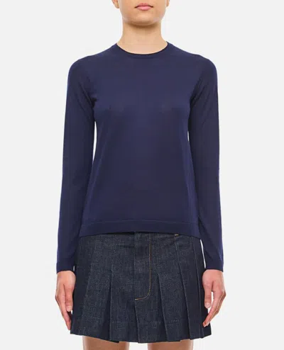 Ralph Lauren Cashmere Jersey Pullover In Blue