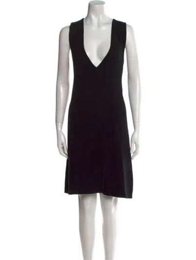 Pre-owned Ralph Lauren Cashmere Knee-length Dress In Black