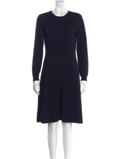 Pre-owned Ralph Lauren Cashmere Knee-length Dress In Blue