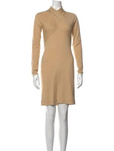 Pre-owned Ralph Lauren Cashmere Knee-length Dress In Neutrals