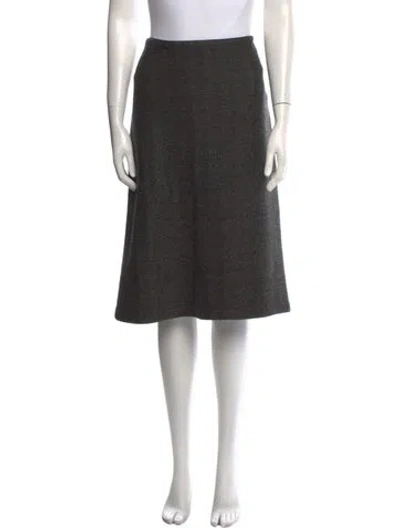 Pre-owned Ralph Lauren Cashmere Knee-length Skirt In Gray