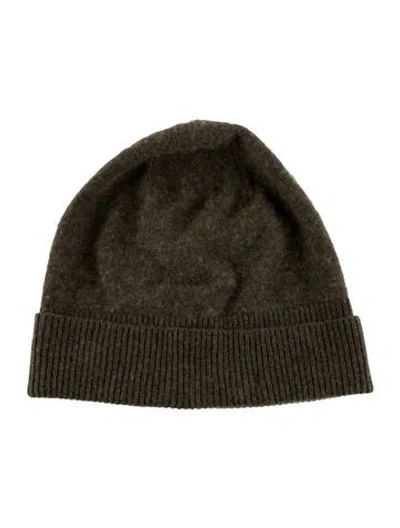 Pre-owned Ralph Lauren Cashmere Knit Beanie In Green