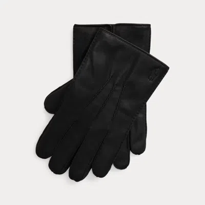Polo Ralph Lauren Cashmere-lined Sheepskin Touch Gloves In Black