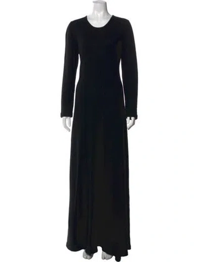 Pre-owned Ralph Lauren Cashmere Long Dress In Black
