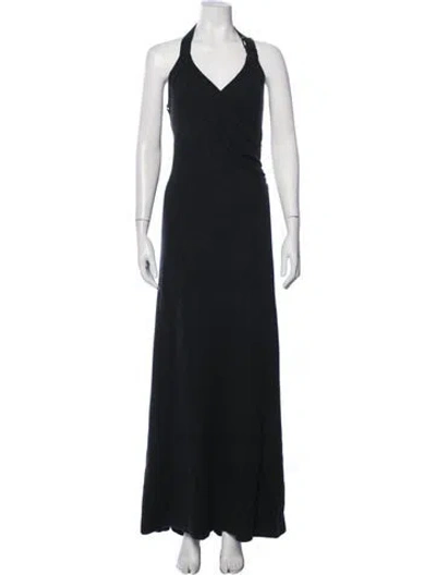 Pre-owned Ralph Lauren Cashmere Long Dress In Black