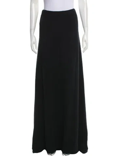 Pre-owned Ralph Lauren Cashmere Long Skirt In Black