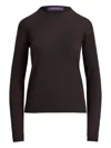 Ralph Lauren Cashmere Long-sleeve Sweater In Brown