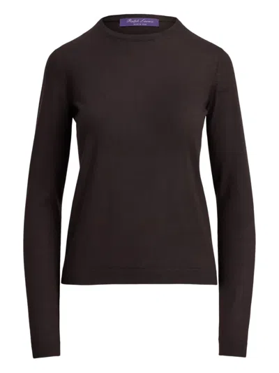 Ralph Lauren Cashmere Long-sleeve Sweater In Brown