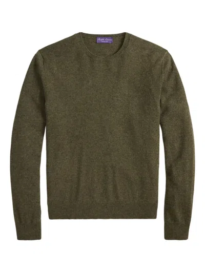 Ralph Lauren Cashmere Long-sleeve Sweater In Green
