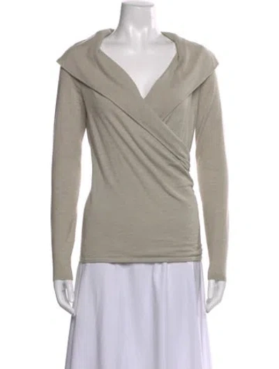 Pre-owned Ralph Lauren Cashmere Long Sleeve Top In Gray