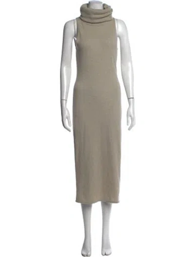 Pre-owned Ralph Lauren Cashmere Midi Length Dress In Gray