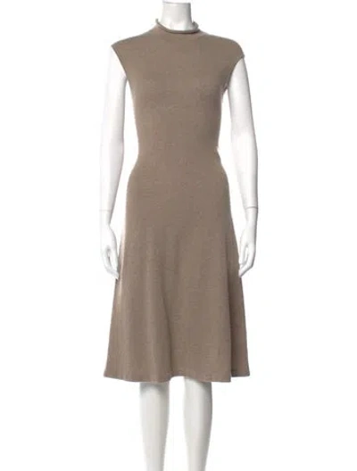 Pre-owned Ralph Lauren Cashmere Midi Length Dress In Neutral